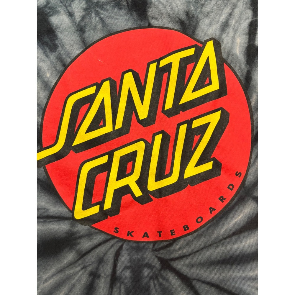 Santa Cruz Tie Dye T Shirt Men's Medium Swirl Logo Skateboarding - Picture 7 of 7